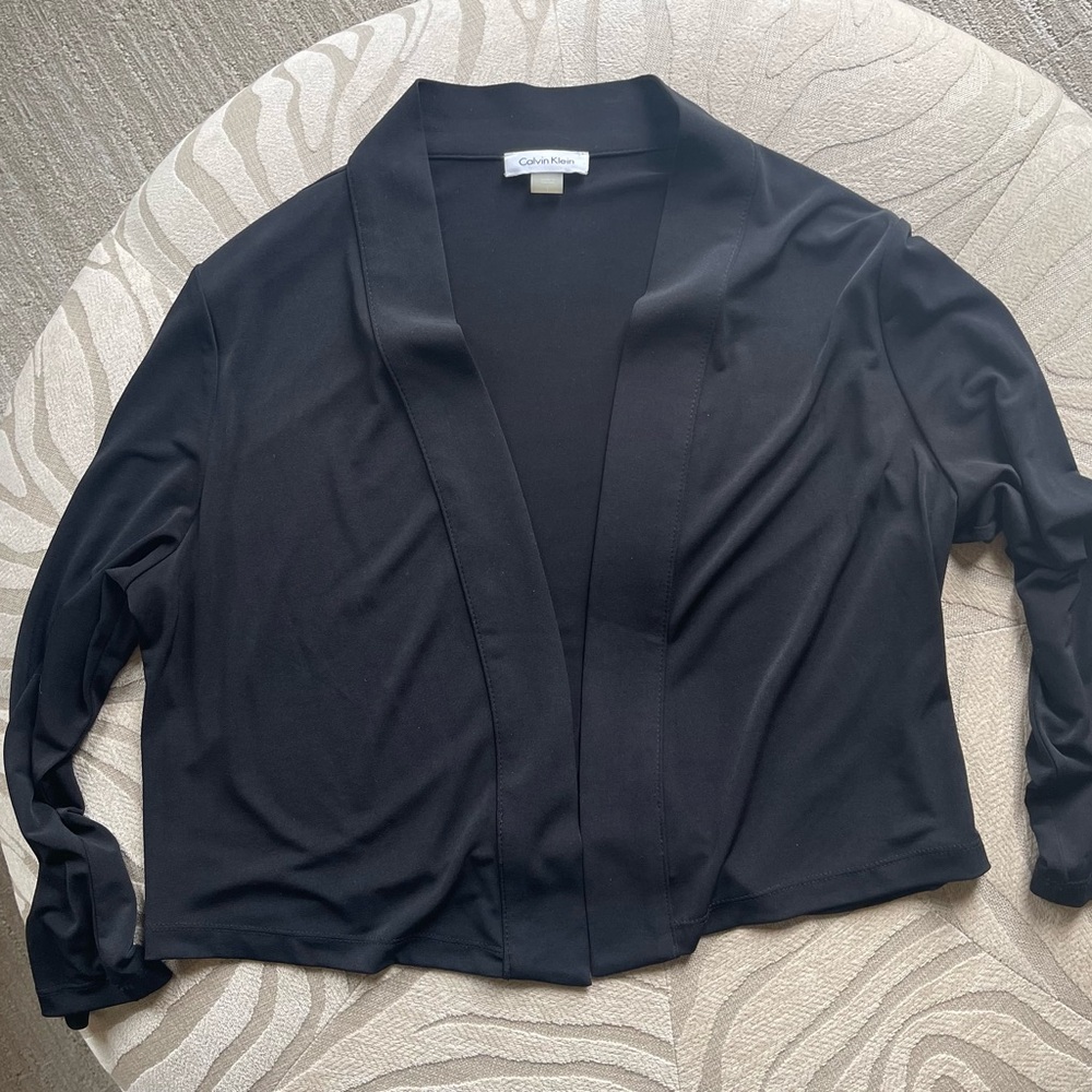 Calvin Klein Knit Blazer with Shawl Collar - Picture 4 of 4